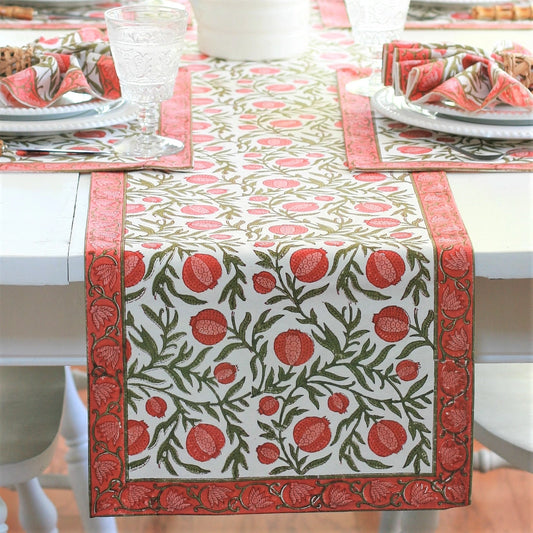 Red Pomegranate - Table Runner, 14"x92"