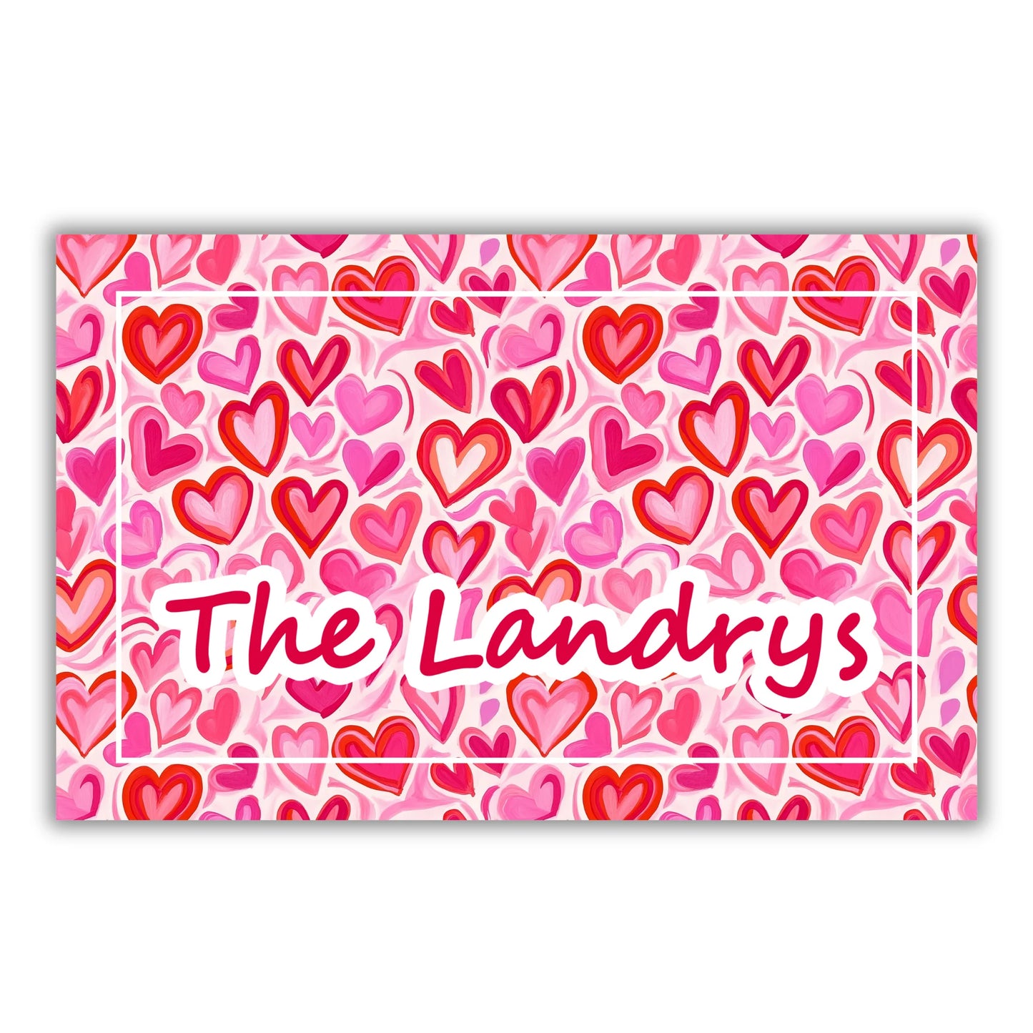 Oh My Hearts Valentines Day Door Mat