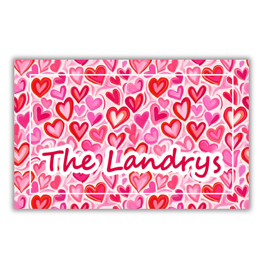 Oh My Hearts Valentines Day Door Mat