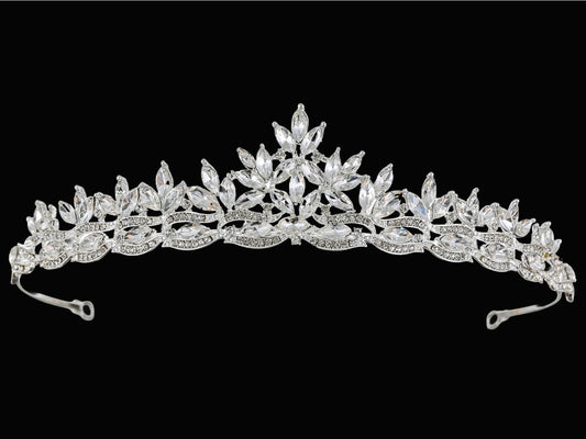 Royal Crystal Bridal Tiara - Silver - NY Gift Boutique