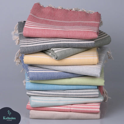 Sand Free Turkish Towel |Striped Beach Towel | Peshtemal - NY Gift Boutique