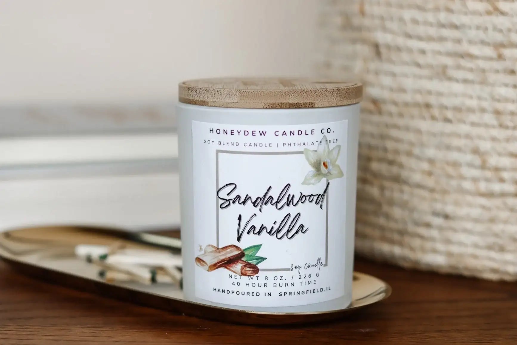 Sandalwood Vanilla 8oz Candle