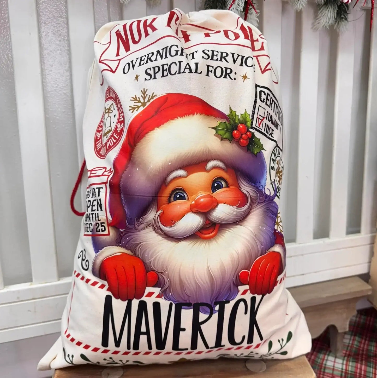 Personalized Jolly Santa Santa Sack