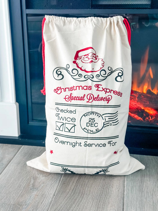 Santa Sack " Checked Twice"