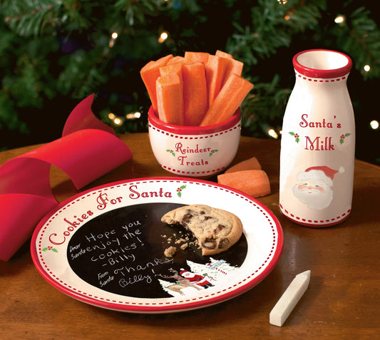 Santa's Message Plate Set - Ideal For Kids Learning Letters