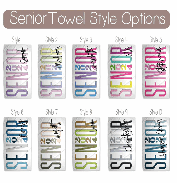 Custom Seniors 2024 Towel and Cup Bundle | 10 Style Choices