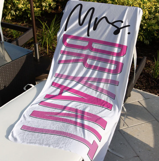 Personalized Mrs. Beach Towel