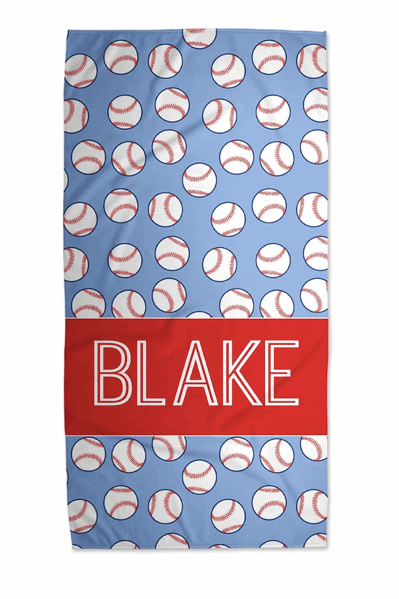 Personalized Baseball Beach Towel | 5 Style Choices