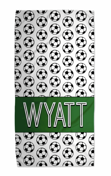 Personalized Soccer Beach Towel | 6 Style Choices