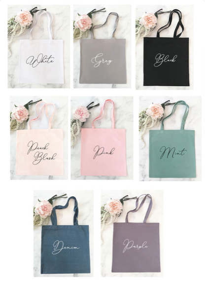 Vertical Text Tote Bags