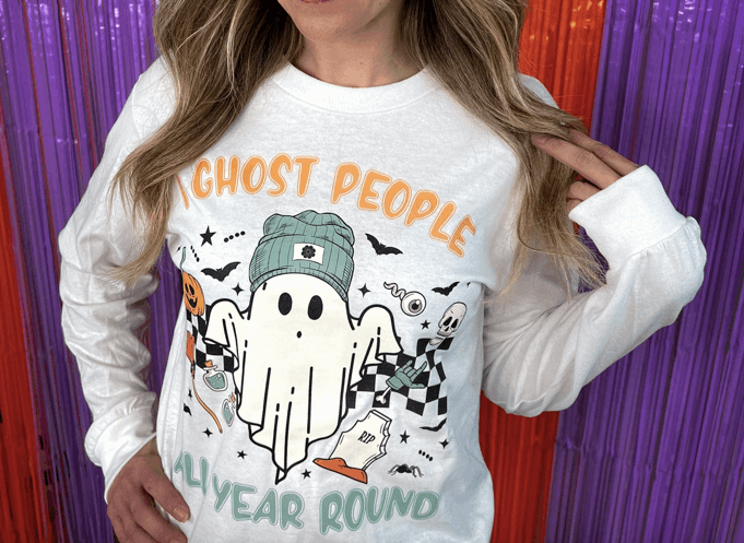 I Ghost People All Year Halloween Shirts - T-Shirts & Sweatshirts