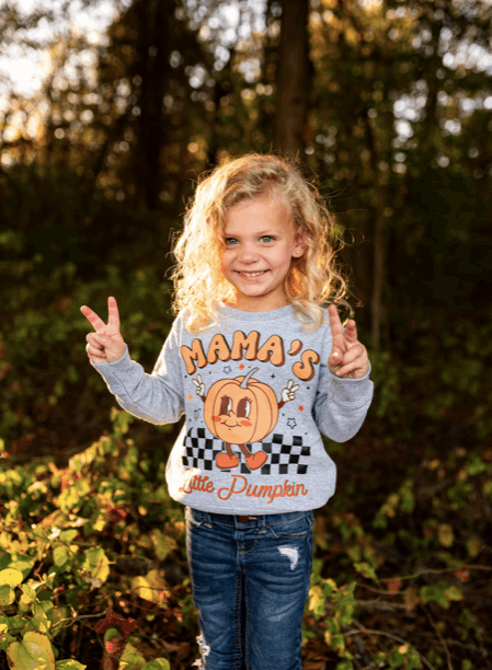 Kids Mama's Lil Pumpkin Fall Shirt (Tee or Sweatshirt)