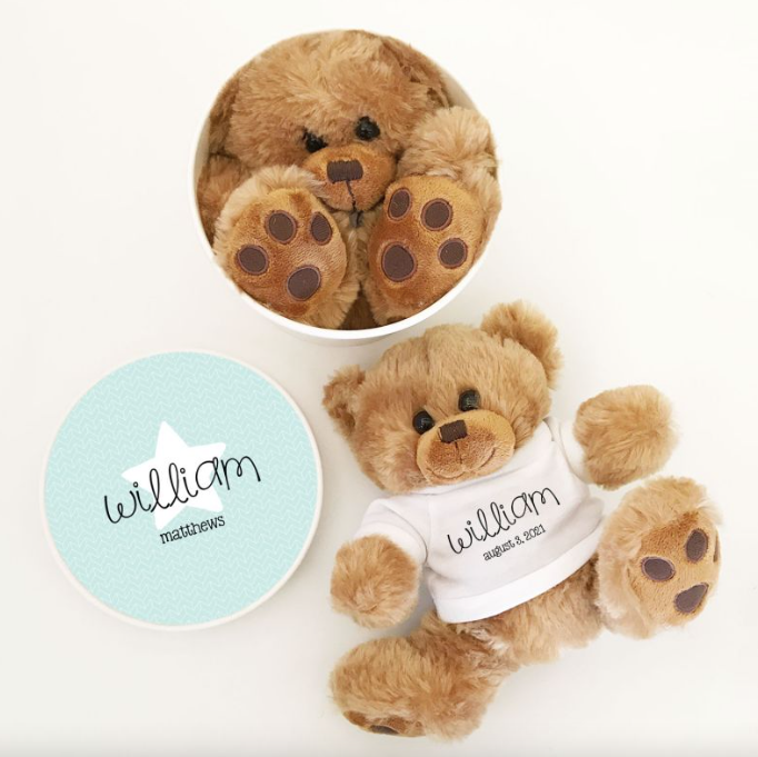 Personalized Baby Teddy Bear Gift Set