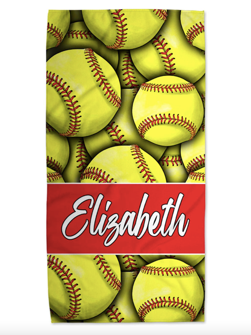 Personalized Softball Towel