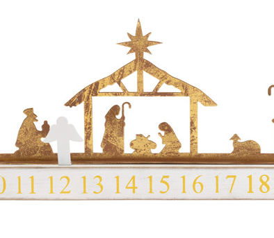Gold & White Nativity Advent Calendar (Avail after July 2024)