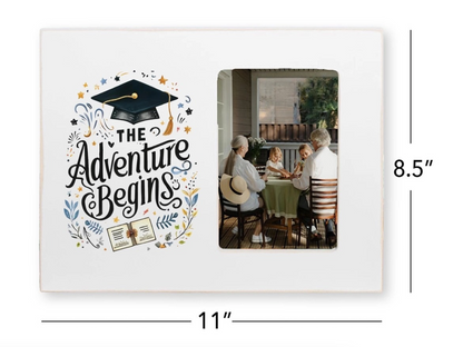 The Adventure Begins -Graduation Picture Frame