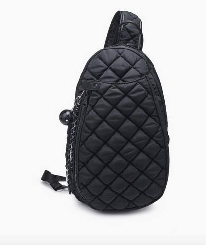 Match Point - Quilted Puffer Pickleball & Paddle Tennis Sling Backpack - NY Gift Boutique