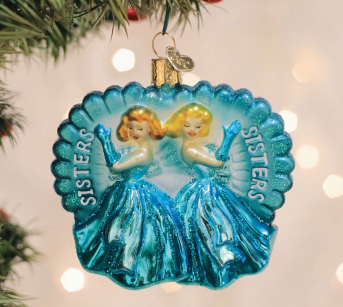 Sisters Sisters Glass Ornament - NY Gift Boutique