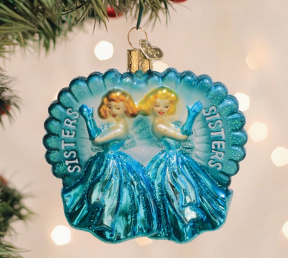 Sisters Sisters Glass Ornament - NY Gift Boutique