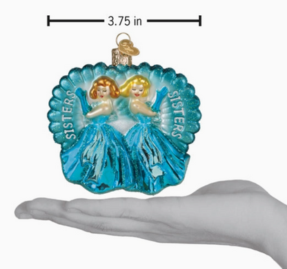 Sisters Sisters Glass Ornament - NY Gift Boutique