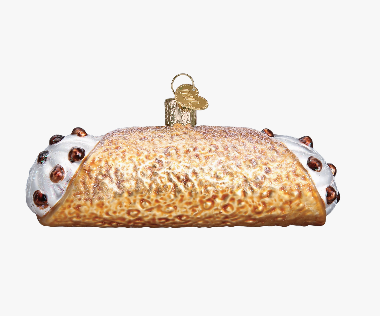 Cannolo Glass Ornament - NY Gift Boutique