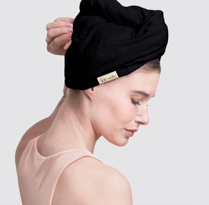 Quick Dry Hair Towel - Eco Black - NY Gift Boutique