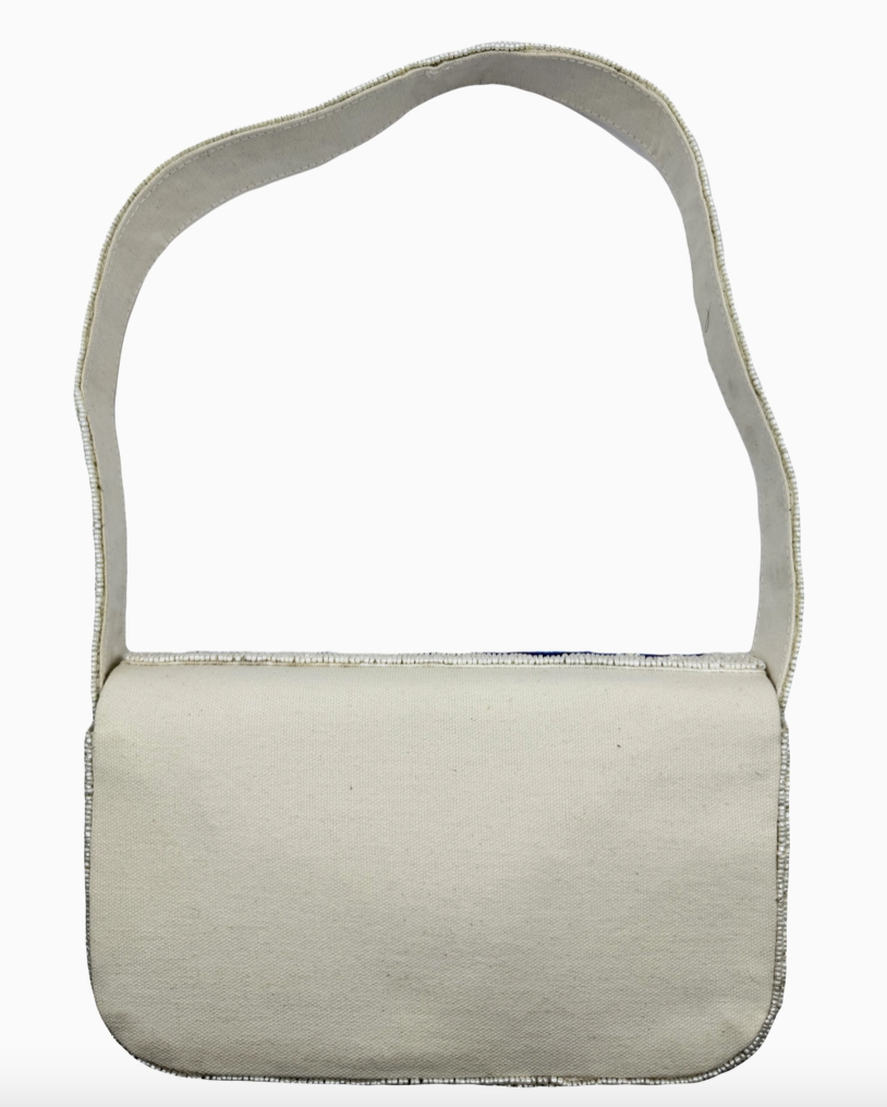 Blue Floral Single Sided Shoulder Bag - NY Gift Boutique