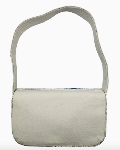 Blue Floral Single Sided Shoulder Bag - NY Gift Boutique