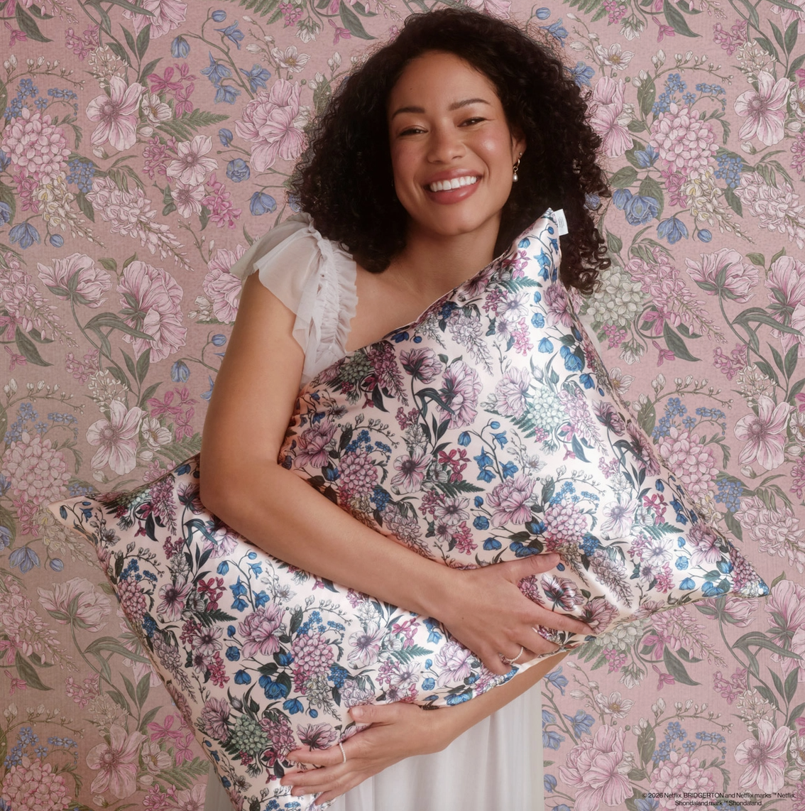 Bridgerton X Kitsch Satin Pillowcase in Wisteria - NY Gift Boutique