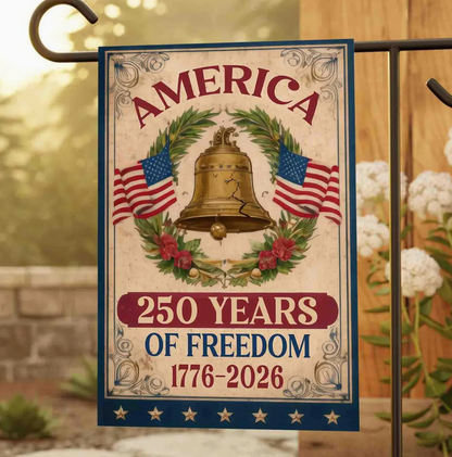 America 250th Parchment Style Garden Flag - NY Gift Boutique