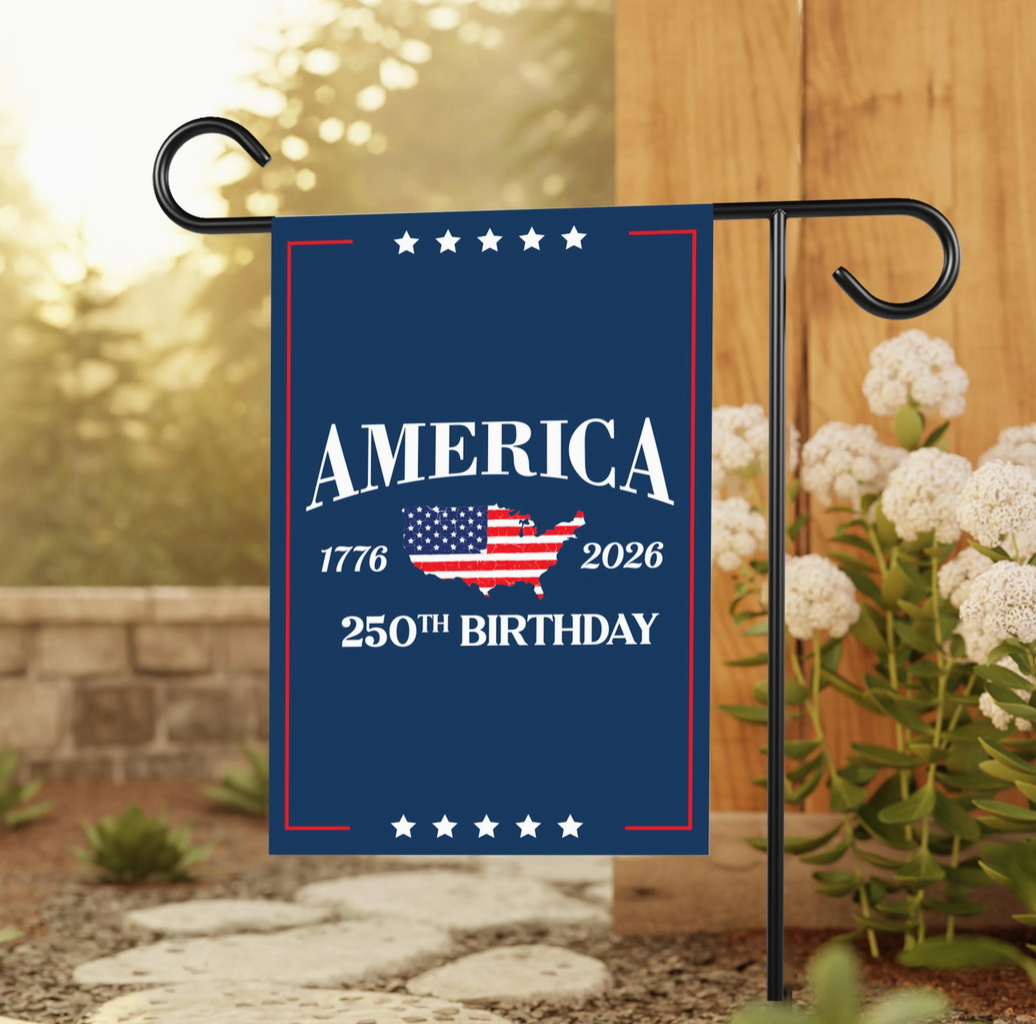 America 250 Blue Garden Flag - NY Gift Boutique