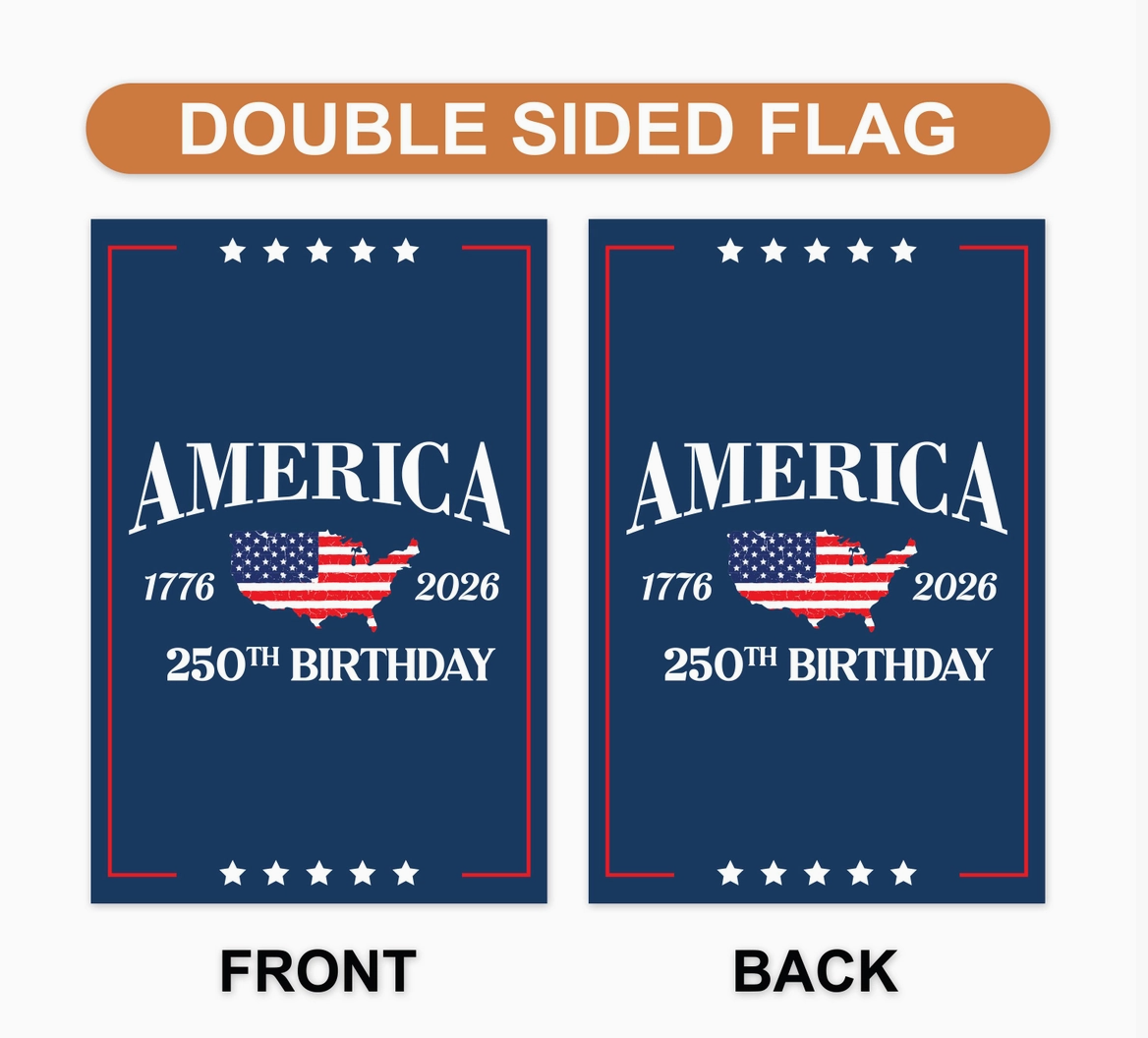 America 250 Blue Garden Flag - NY Gift Boutique