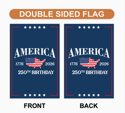 America 250 Blue Garden Flag - NY Gift Boutique