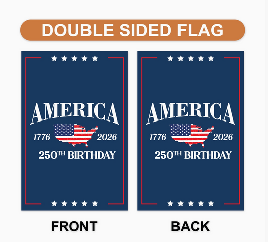America 250 Blue Garden Flag - NY Gift Boutique