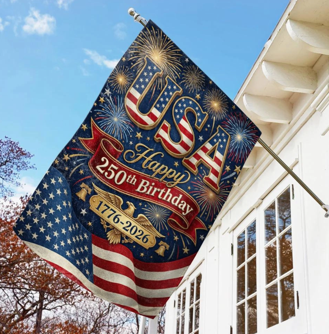 America 250 Birthday Fireworks Garden Flag - NY Gift Boutique