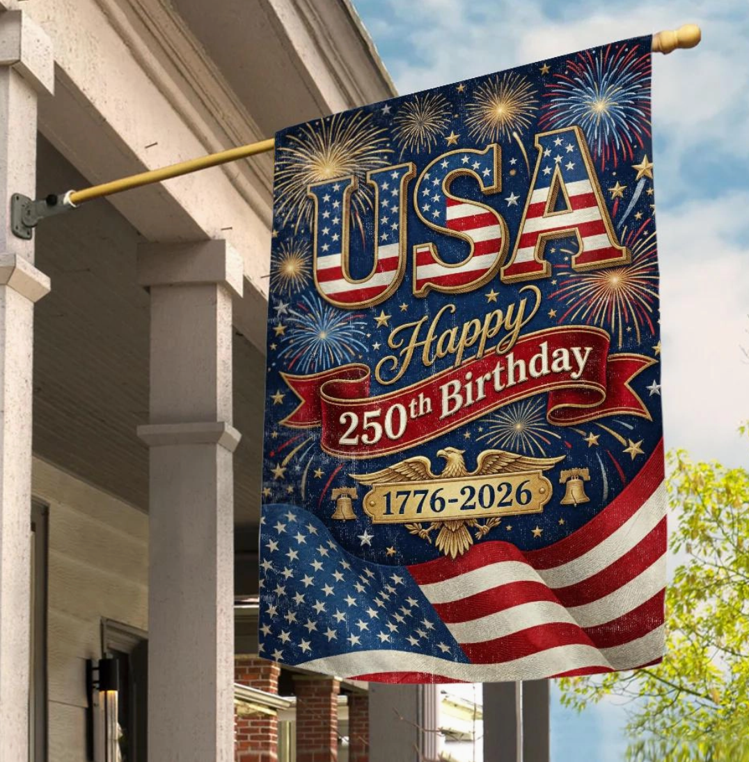 America 250 Birthday Fireworks Garden Flag - NY Gift Boutique