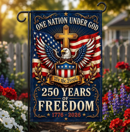 One Nation Under God America 250 Garden Flag - NY Gift Boutique