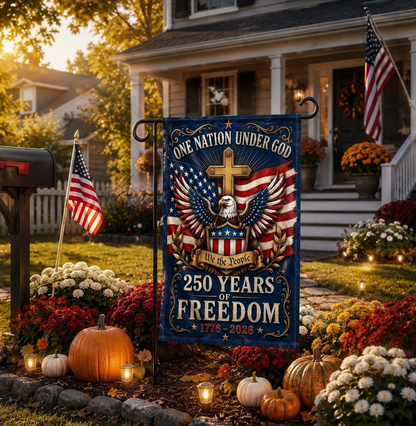 One Nation Under God America 250 Garden Flag - NY Gift Boutique