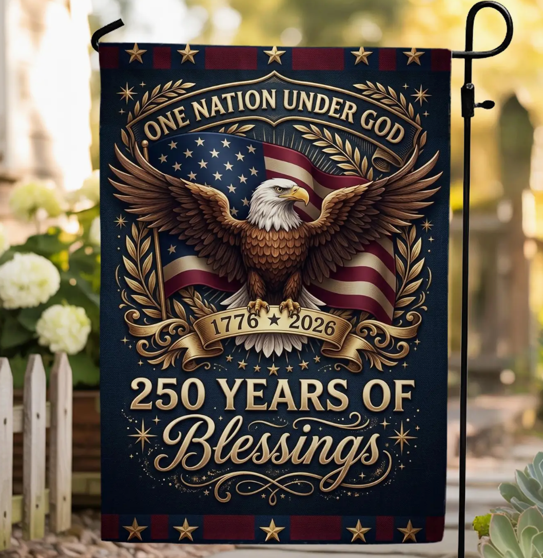 Eagle Blessings America 250 Garden Flag - NY Gift Boutique