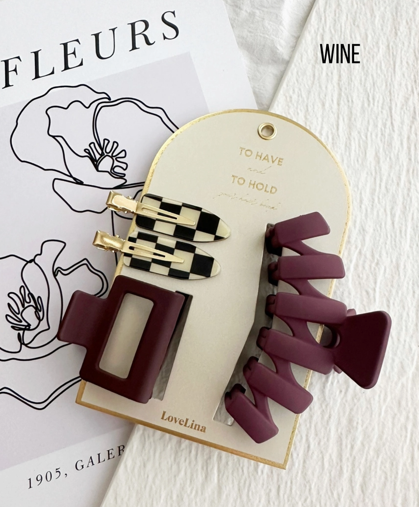 3-Pack Hair Clip Set - Suvo