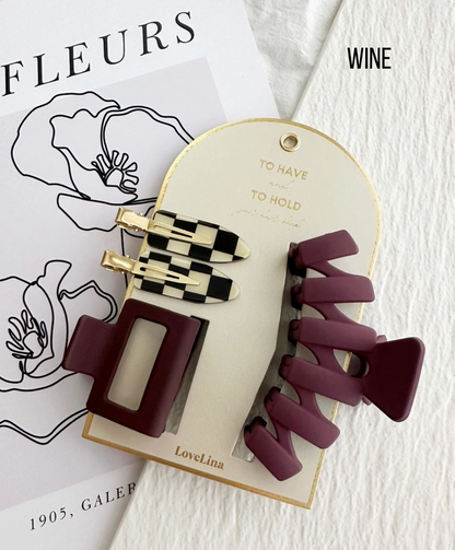 3-Pack Hair Clip Set - Suvo Bundle of 6