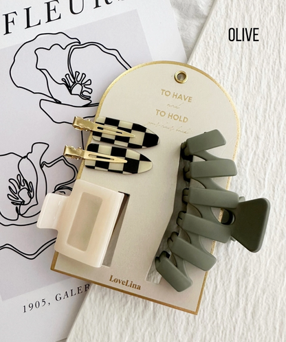 3-Pack Hair Clip Set - Suvo Bundle of 6