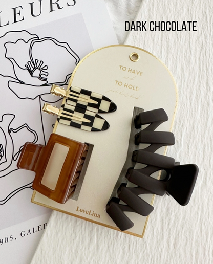3-Pack Hair Clip Set - Suvo Bundle of 6