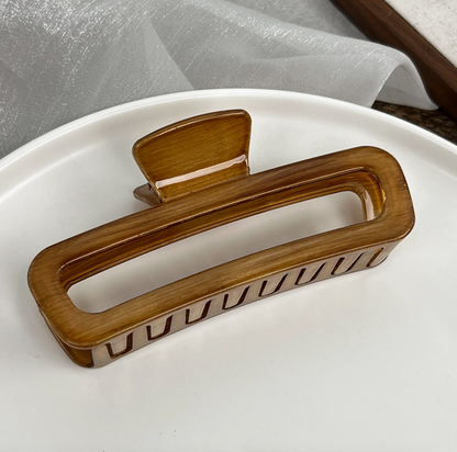 Woodgrain Jumbo Hair Clip - Foria Bundle of 6