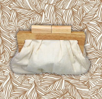 East Bay Clutch- Linen - NY Gift Boutique