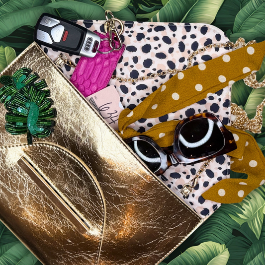 Society Clutch- Textured Gold - NY Gift Boutique