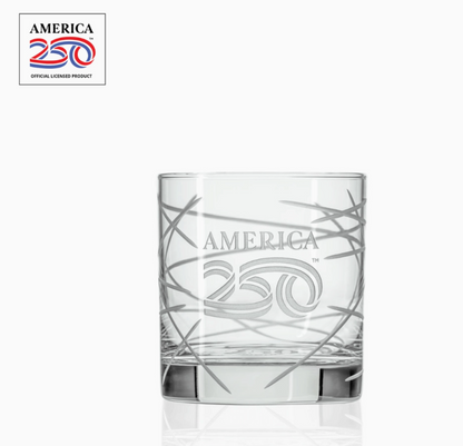 America250™ Longitude 10oz On the Rocks Whiskey Glass | Set of 12 - NY Gift Boutique