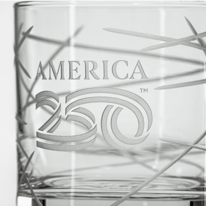 America250™ Longitude 10oz On the Rocks Whiskey Glass | Set of 12 - NY Gift Boutique