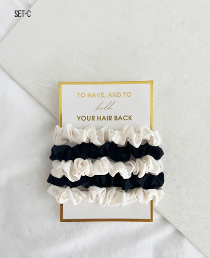 5PC Thin Scrunchies Set - Gia Bundle of 6 - NY Gift Boutique