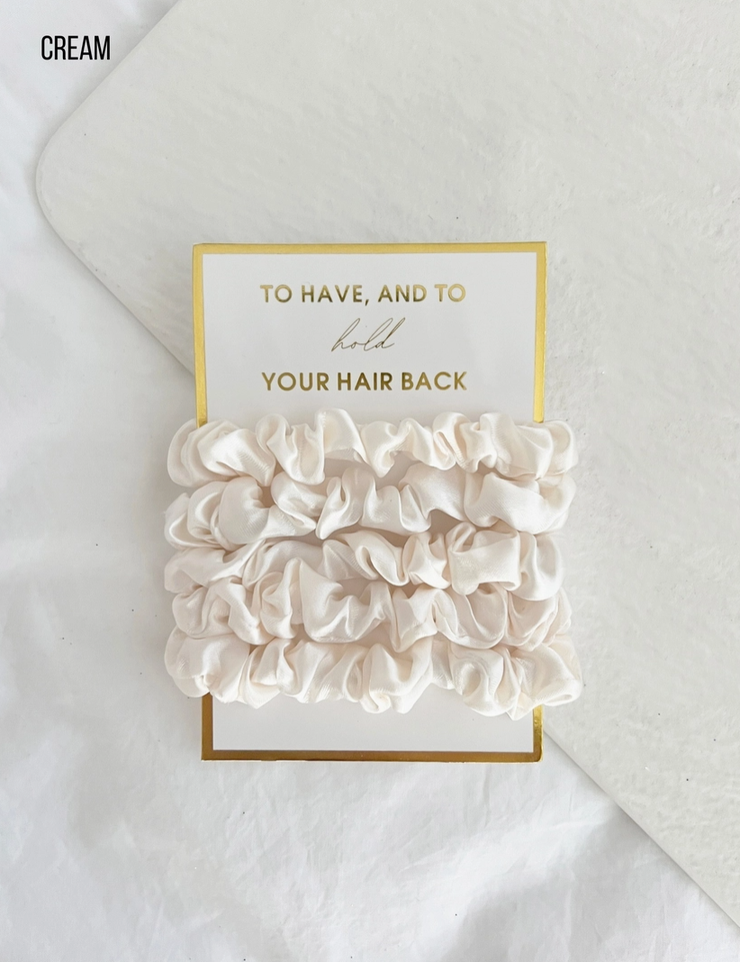5PC Thin Scrunchies Set - Gia Bundle of 6 - NY Gift Boutique